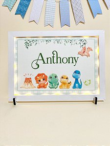 Quadro Iluminado Personalizado - Dinos