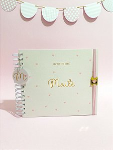 Livro do Bebê - Corações Rosa