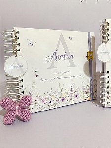 Livro do Bebê - Floral Lilás