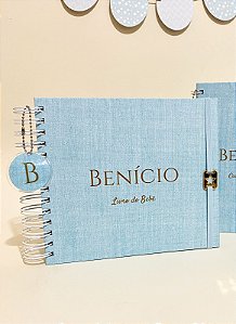 Livro do Bebê - Linho Azul Impressão