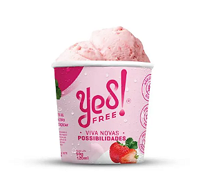 Sorvete de Morango Zero Açúcar 120ml - Yesfree