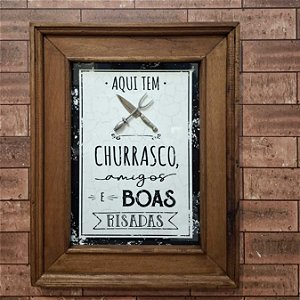 Quadro Aqui tem Churrasco