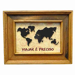 Quadro Viajar é Preciso
