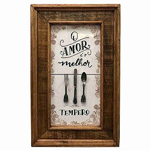Quadro O Amor é o melhor Tempero