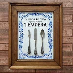 Quadro O Sabor da Vida talheres