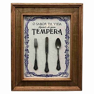 Quadro O Sabor da Vida talheres