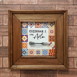 Quadro Cozinhar é uma Arte Colorido