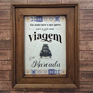 Quadro Viagem Marcada Fusca