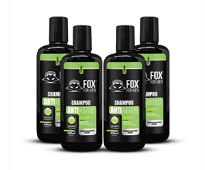 Shampoo Anti-Caspa 240ml - Fox For Men - 4 Unidades