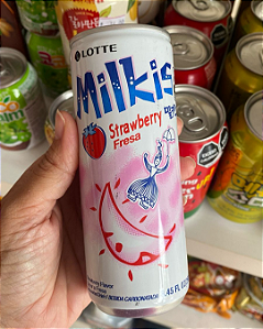 BEBIDA GASEIFICADA MILKIS LOTTE - MORANGO - LATA 250ML