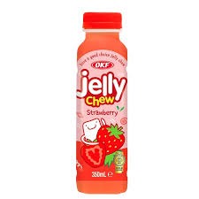 BEBIDA JELLY CHEW OKF - MORANGO - GARRAFA 500ML