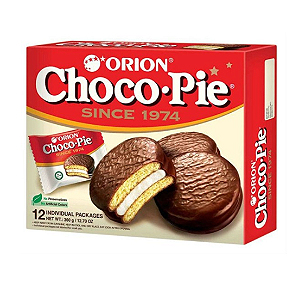 BOLINHO CHOCO PIE LOTTE - ORIGINAL - 168G 12 UNIDADES