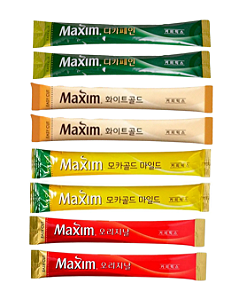KIT DEGUSTAÇÃO DE CAFÉ PRONTO SOLÚVEL MAXIM COREANO 3 SABORES - 6 SACHÊS