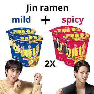 NOVO LAMEN JIN SPICY  E MILD POTES 65G 2X