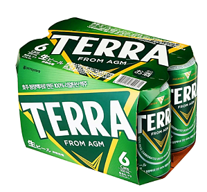 CERVEJA COREANA TERRA PACK C/ 6 LATAS 355ML CADA