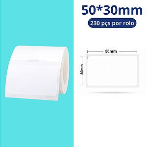 Rolo Etiqueta Niimbot Branca B1 B21 B3S 50x30 (230pçs)