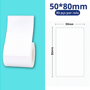 Rolo Etiqueta Niimbot Branca B1 B21 B3S 50x80 (95pçs)