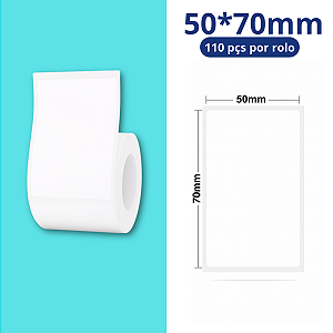 Rolo Etiqueta Niimbot Branca B1 B21 B3S 50x70 (110pçs)