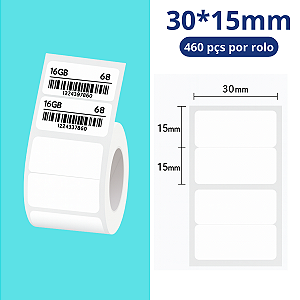 Etiqueta Niimbot 30x15mm Branca (460un) B1/b21/b3s