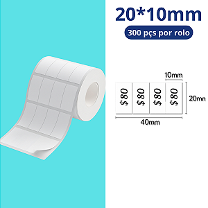 Etiqueta 20x10mm Branca (1200un) Niimbot B1/b21/b3s