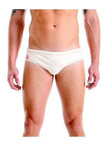 Sunga Brief Cut - Nude vs Vermelho
