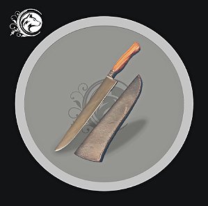 FACA PARRILHEIRA 12" 5MM CARBONO INTEGRAL SANTA FORJA