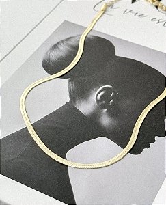 Colar Fita Snake dourado