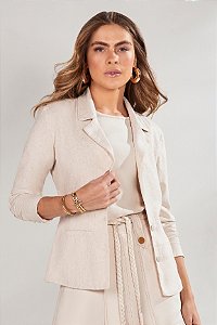 Blazer De Tecido Plano Quaker - Titanium