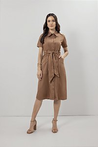 CHEMISE EVASÊ SARJA COLLOR OCRE - LAURA ROSA