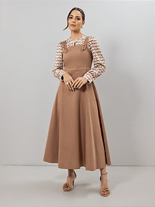 SALOPETE GODÊ SARJA COLLOR OCRE - LAURA ROSA