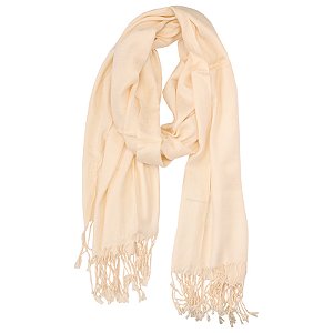 Echarpe Pashmina Viscose Lisa - Off White