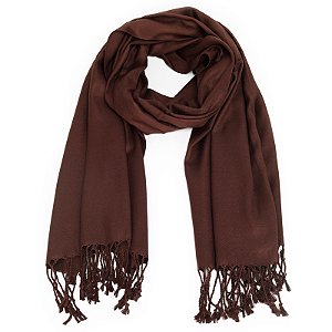 Echarpe Pashmina Viscose Lisa - Café