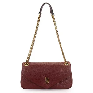 BOLSA TRANSVERSAL MEDIA COM ALÇA CORRENTE BURGUNDY