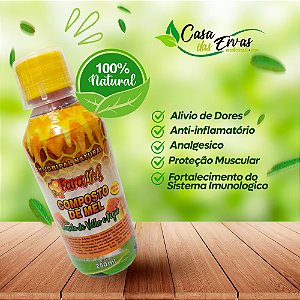 Xarope Composto de Mel Canela de Velho e Pequi - Faramel - 250 ML
