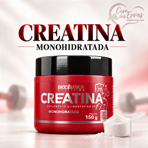 Creatina Monohidratada 150g Bioceutica – Suplemento em Pó para Força e Desempenho nos Treinos