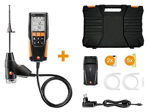 Analisador de Gás de Combustão Equipado c/ Impressora , Papel, Sonda 180mm, Filtros, Plugs - Testo 310