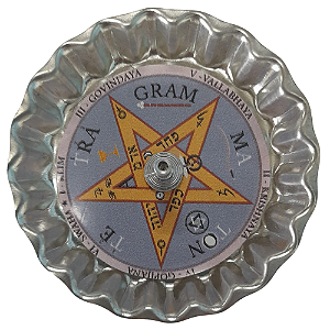 Incensário de Metal Redondo  Pentagrama