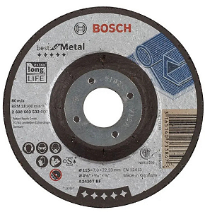 Disco de desbaste Bosch 115x6x22,23mm ( 4 1/2x 1/4x 1/8")