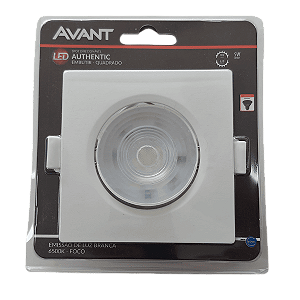 SPOT LED Quadrado 5W Embutido 6500K AVANT - Cor Branca
