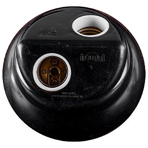 Plafon 2 Lâmpadas 100W 250V Preto