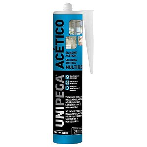 Silicone 250ml Acético Preto Unipega