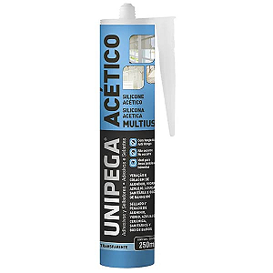 Silicone 250ml Acético Incolor/Transparente Unipega