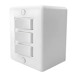 3 Interruptores Simples 6A 250V~ BOX - ILUMI | Sistema X