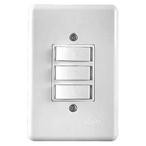 Interruptor 3 Teclas Simples 250V 6A Stylus da ILUMI