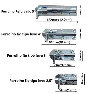 Ferrolhos tipo fio - LOTH - Escolha seu tamanho