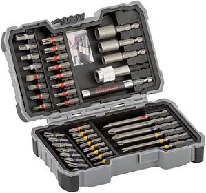 Bosch Kit de pontas e soquetes para parafusar com 43 peças
