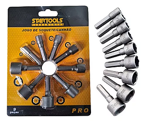 Jogo de soquetes/canhão Startools