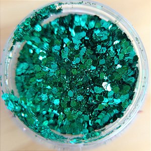 Mini Potinho de Glitter REF: 1 - Verde