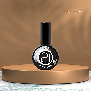 Top Coat Mirror Shine Milky 12ml - Nails 21