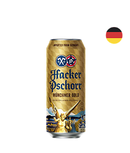 Cerveja Alemã Hacker Pschorr Münchener Gold Lata 500ml